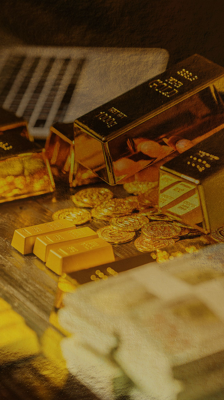 Gold Bars and Coins
